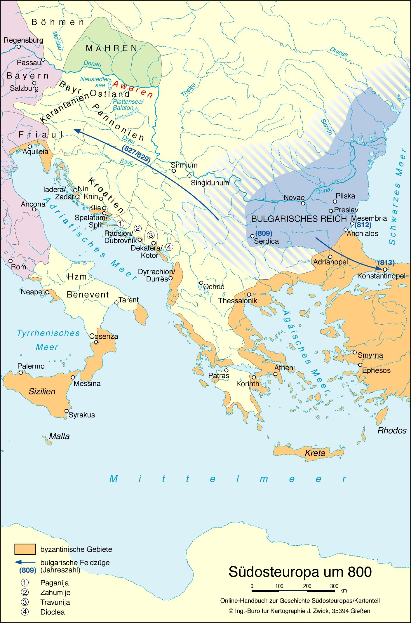 Südosteuropa um 800 Südosteuropa um 800