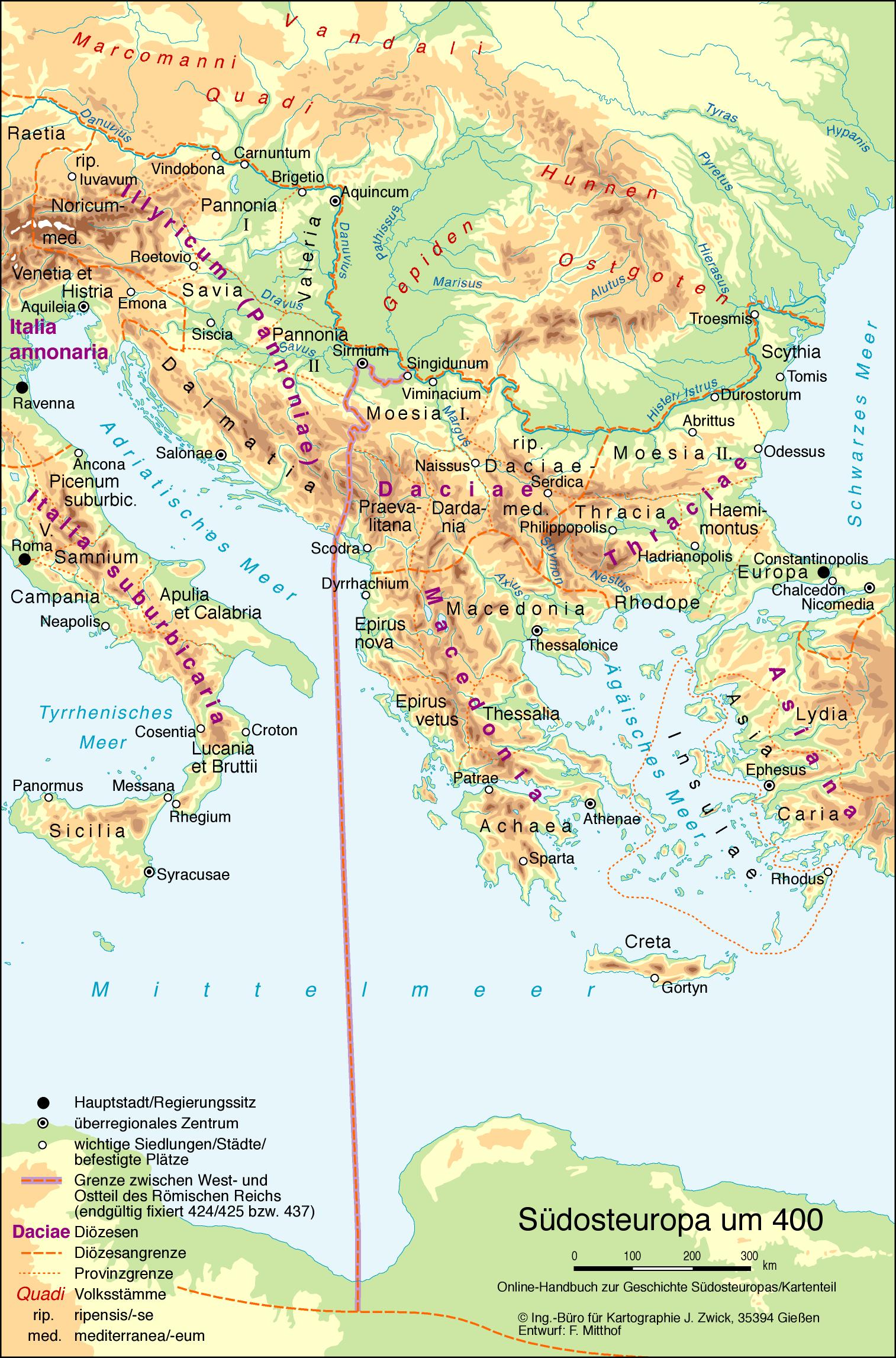 Südosteuropa um 400 Südosteuropa um 400